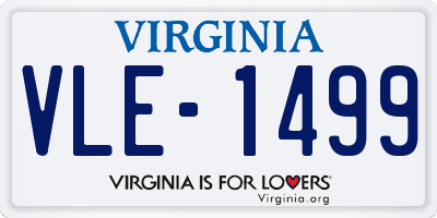 VA license plate VLE1499