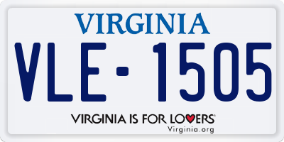 VA license plate VLE1505