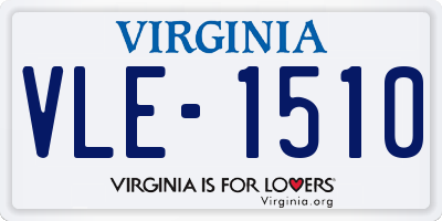 VA license plate VLE1510