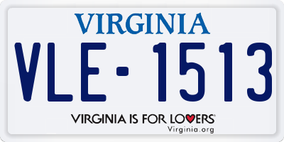 VA license plate VLE1513