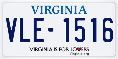 VA license plate VLE1516