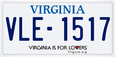 VA license plate VLE1517
