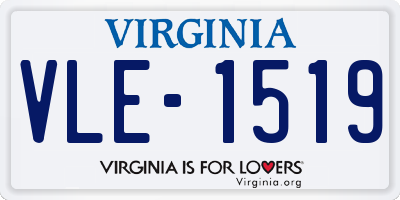 VA license plate VLE1519