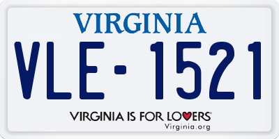 VA license plate VLE1521