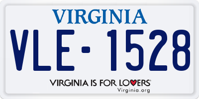 VA license plate VLE1528