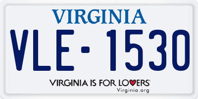VA license plate VLE1530