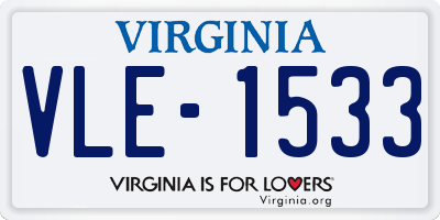 VA license plate VLE1533