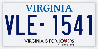 VA license plate VLE1541