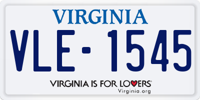 VA license plate VLE1545