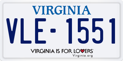 VA license plate VLE1551
