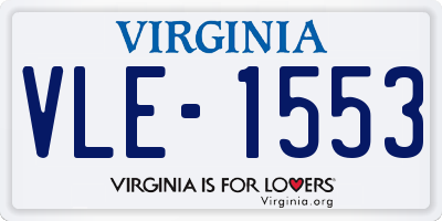 VA license plate VLE1553
