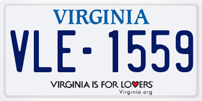 VA license plate VLE1559