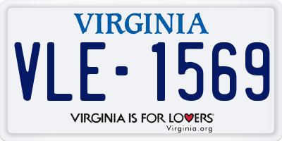 VA license plate VLE1569