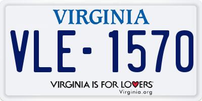 VA license plate VLE1570