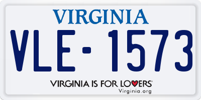 VA license plate VLE1573