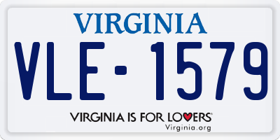 VA license plate VLE1579