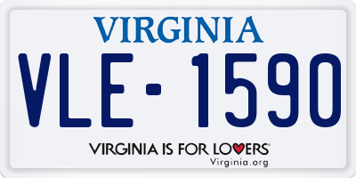VA license plate VLE1590