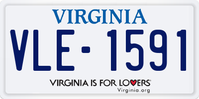 VA license plate VLE1591