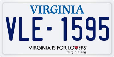 VA license plate VLE1595