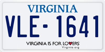 VA license plate VLE1641