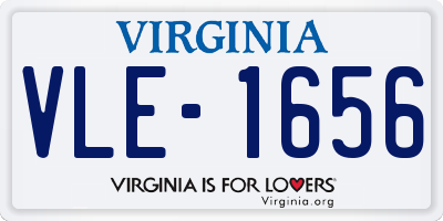 VA license plate VLE1656