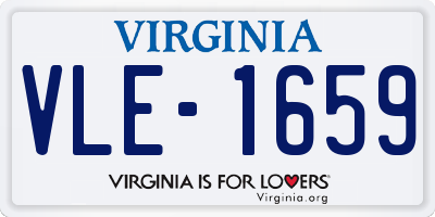VA license plate VLE1659