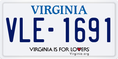 VA license plate VLE1691