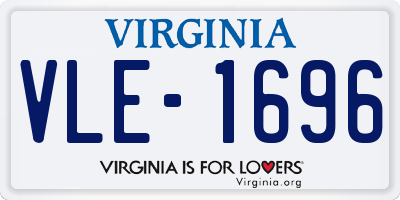 VA license plate VLE1696