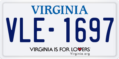VA license plate VLE1697