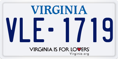 VA license plate VLE1719