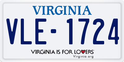 VA license plate VLE1724