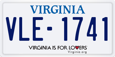 VA license plate VLE1741