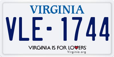 VA license plate VLE1744