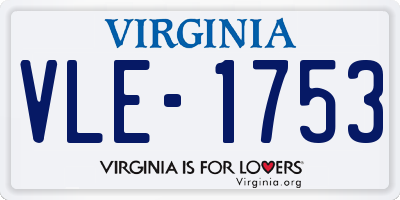 VA license plate VLE1753
