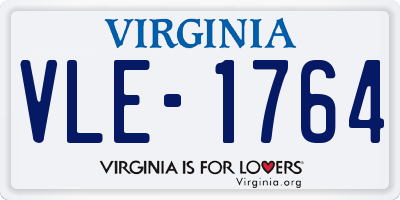 VA license plate VLE1764