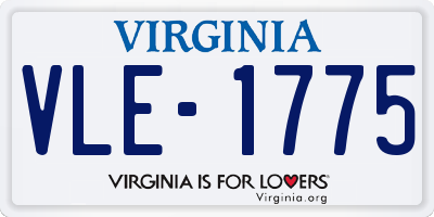 VA license plate VLE1775