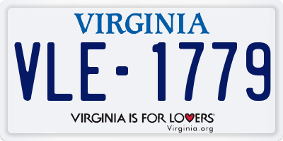 VA license plate VLE1779