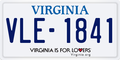 VA license plate VLE1841