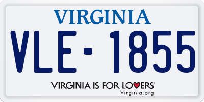 VA license plate VLE1855