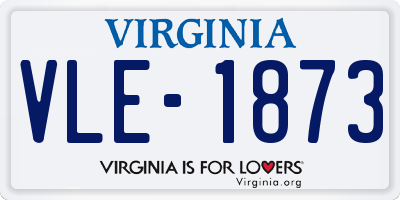 VA license plate VLE1873