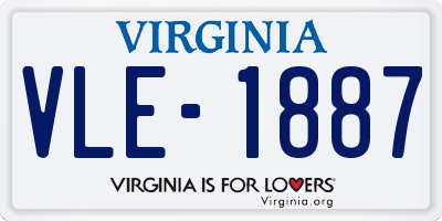 VA license plate VLE1887