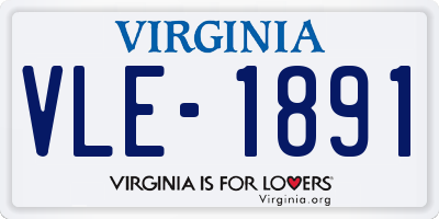 VA license plate VLE1891