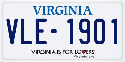 VA license plate VLE1901