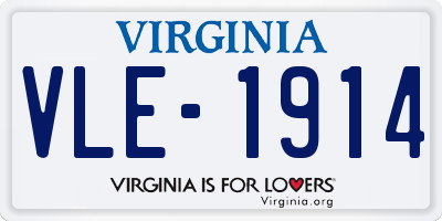 VA license plate VLE1914
