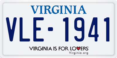 VA license plate VLE1941