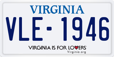 VA license plate VLE1946