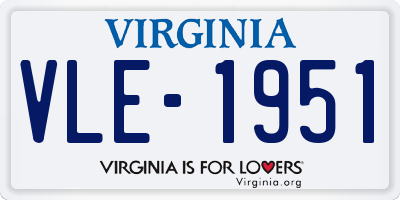 VA license plate VLE1951