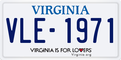 VA license plate VLE1971