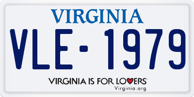 VA license plate VLE1979