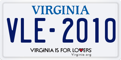 VA license plate VLE2010